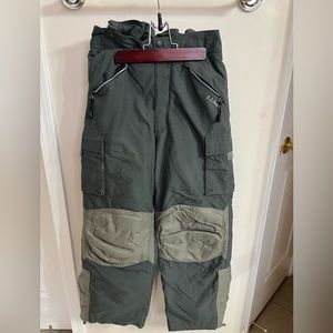 L.L. bean snow pant snow bib size 14/16 boy color brown youth